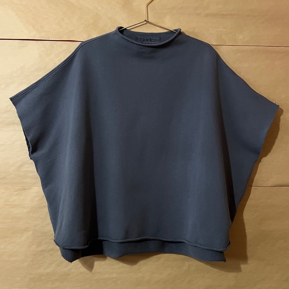Frank & Eileen | Audrey Funnel Neck Capelet Pullover Sweatshirt Grey One Size